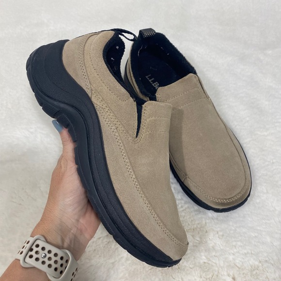 LL Bean Suede Leather Slip On Comfort Moccasin Loafer Shoe Women's Size 6.5 - Picture 1 of 9